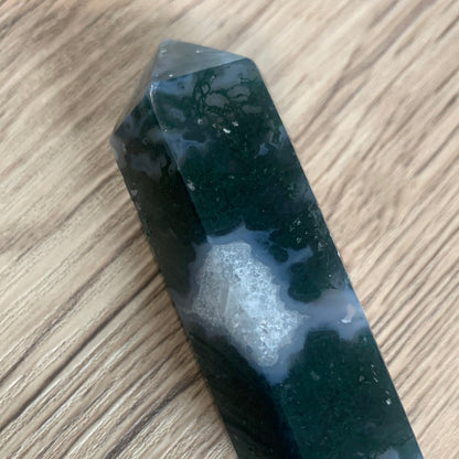 AGATE MOSS DOUBLE TERMINATED POINTS