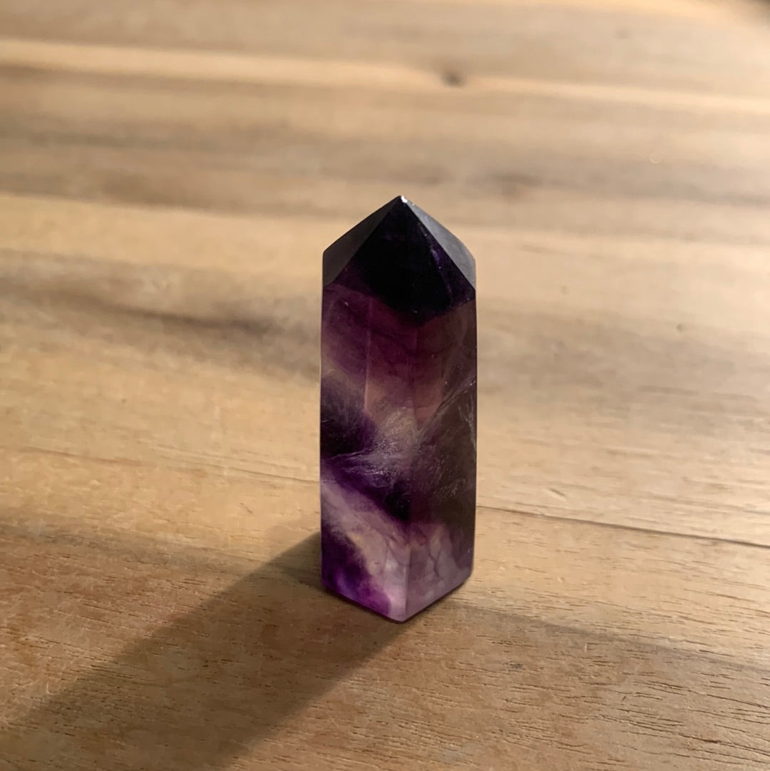 RAINBOW FLUORITE TOWER/POINTS