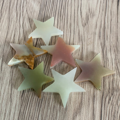 GREEN BANDED ONYX STARS (SMALL)