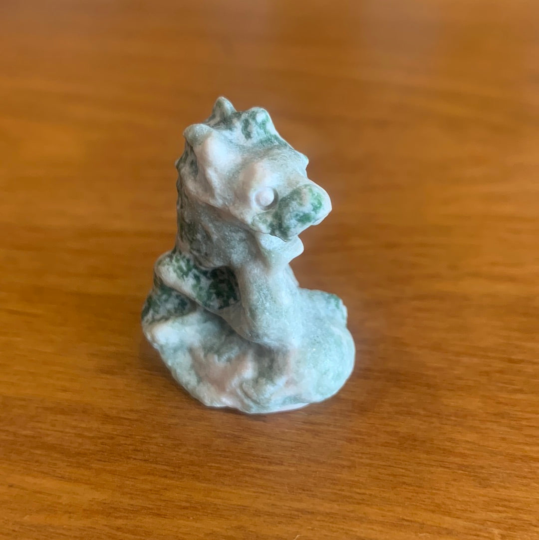 MOSS AGATE LIONS (SMALL)