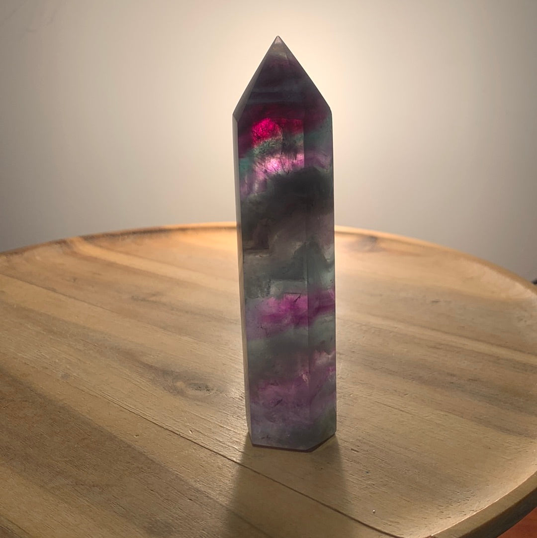 RAINBOW FLUORITE TOWER/POINTS