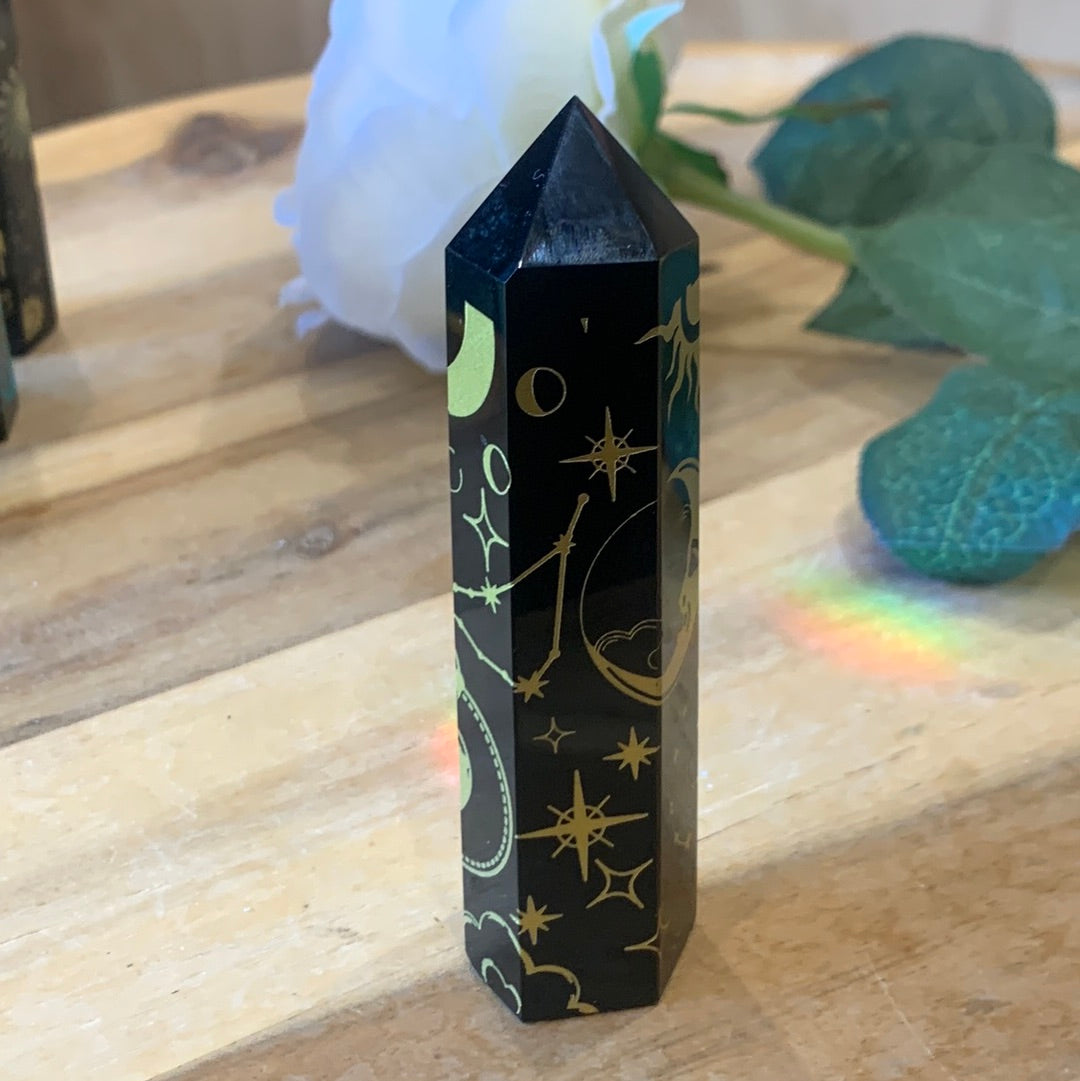 BLACK OBSIDIAN POINTS