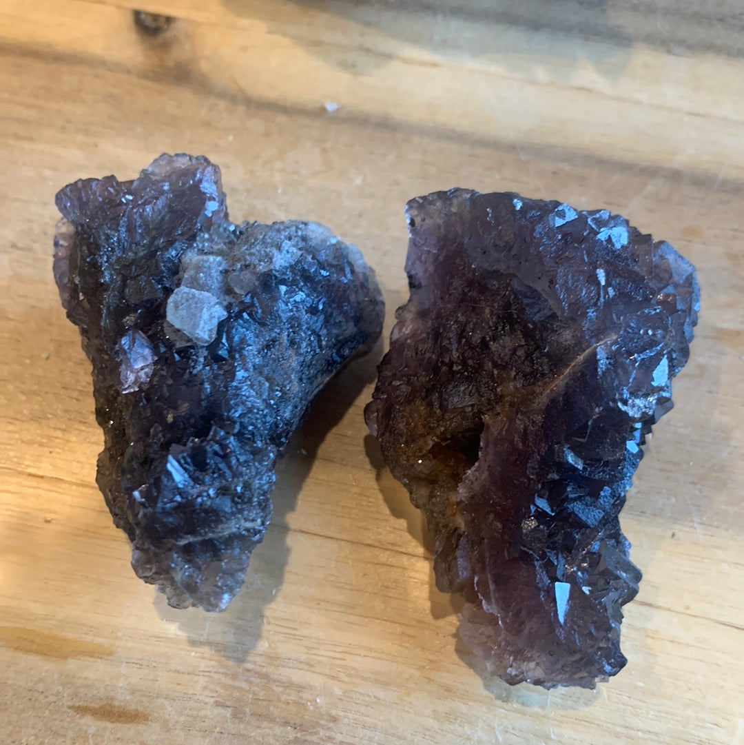 BLACK FLUORITE RAWS (UV ACTIVE)