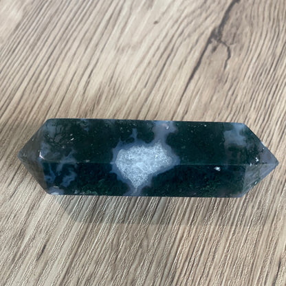 AGATE MOSS DOUBLE TERMINATED POINTS