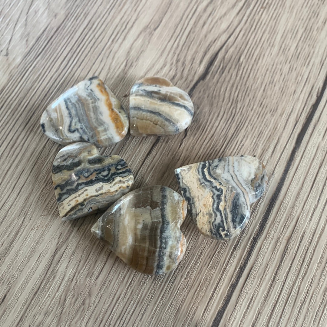 INDIAN BUMBLE BEE JASPER HEARTS (SMALL)