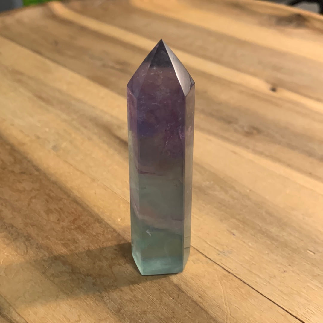 RAINBOW FLUORITE TOWER/POINTS