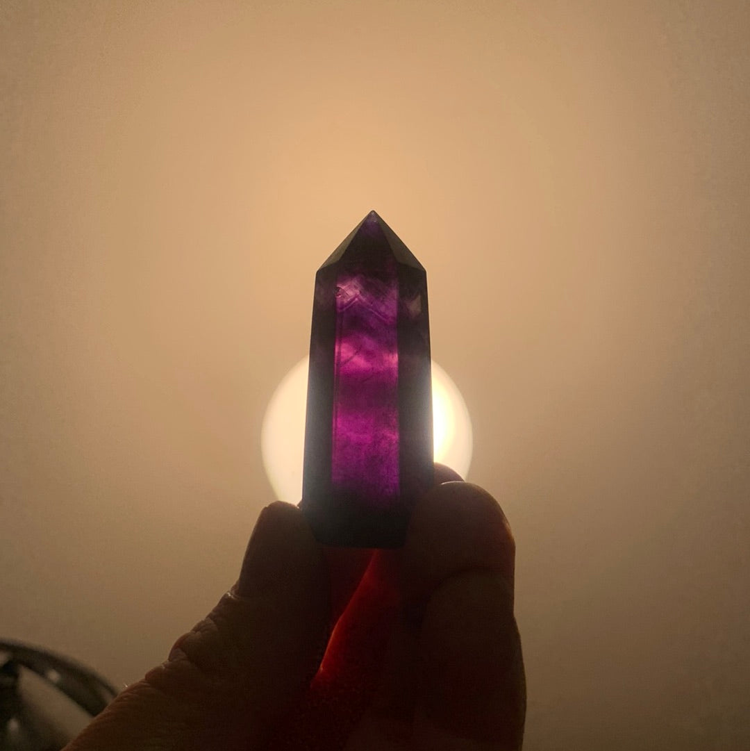 RAINBOW FLUORITE TOWER/POINTS