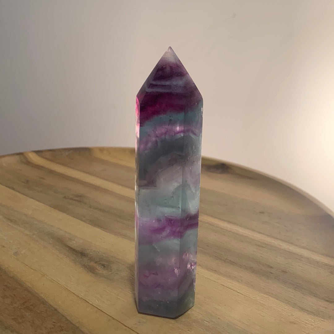 RAINBOW FLUORITE TOWER/POINTS