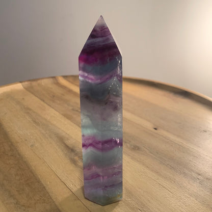 RAINBOW FLUORITE TOWER/POINTS