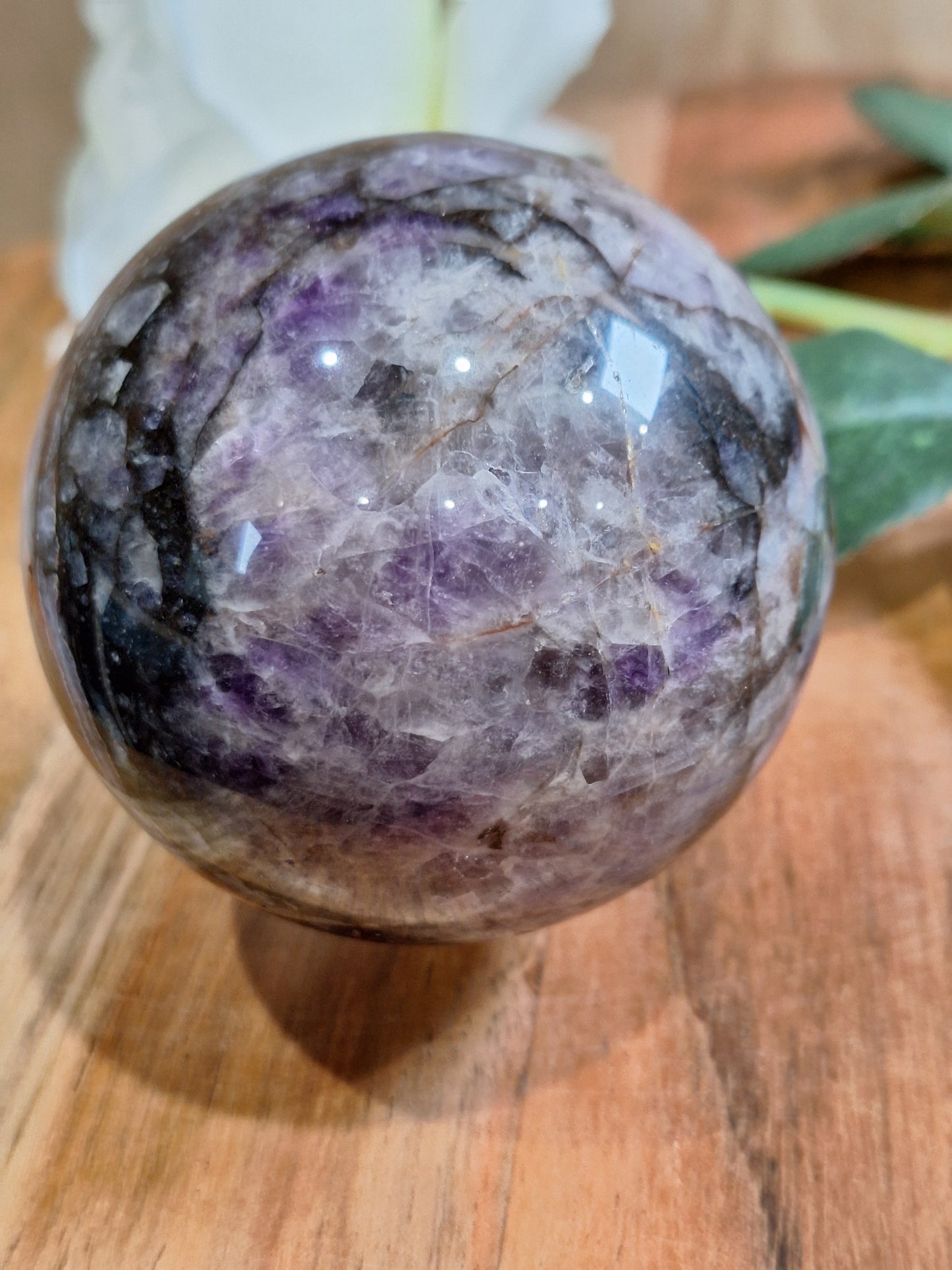 DREAM AMETHYST SPHERE (CHEVRON AMETHYST)
