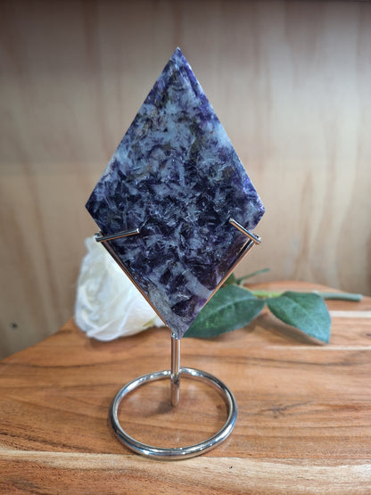 PURPLE MICA DIAMOND WITH STAND