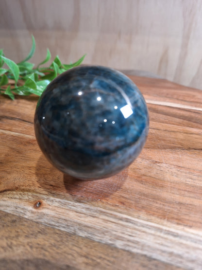 BLUE APATITE SPHERE