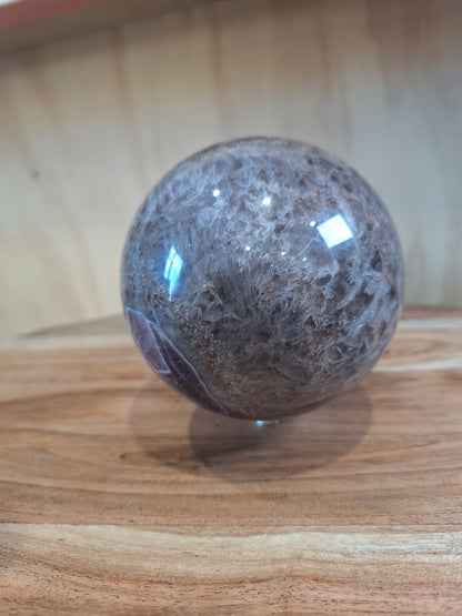 AMETHYST WITH MEXICAN AGATE SPHERE A huge beautiful 1.305 kg!!!