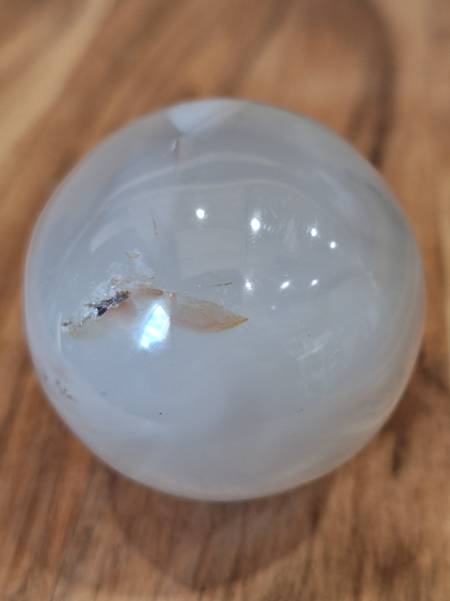 WHITE AGATE HEART (MEDIUM)