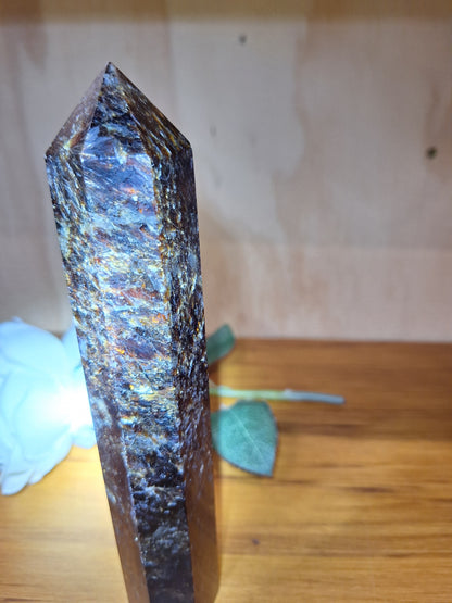 ASTROPHYLITE WITH AMBER