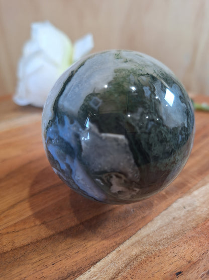 MOSS AGATE SPHERES