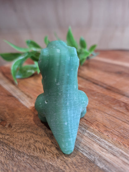 AMAZING DARK GREEN JADE TYRANNOSAURUS REX