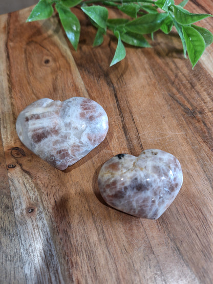 PEACH MOONSTONE HEARTS