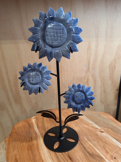 BLUE AVENTURINE SUNFLOWER