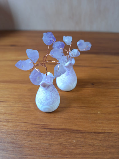 AMETHYST CRYSTAL VASES