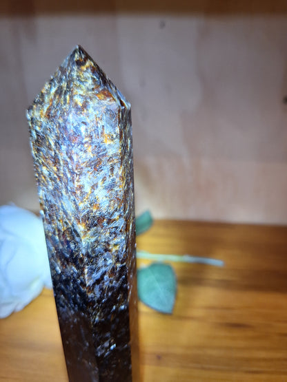 ASTROPHYLITE WITH AMBER