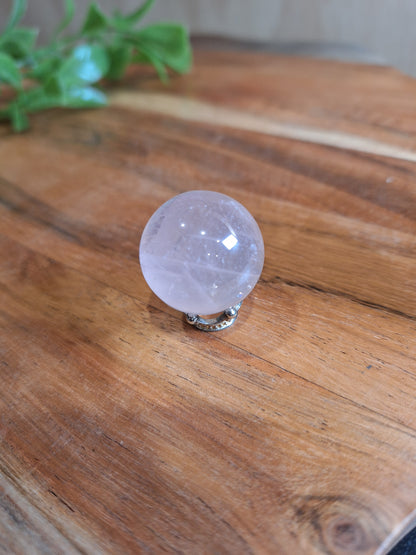 ROSE QUARTZ SPHERES WITH STARS