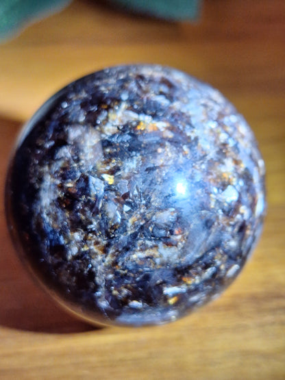 ASTROPHYLITE WITH AMBER