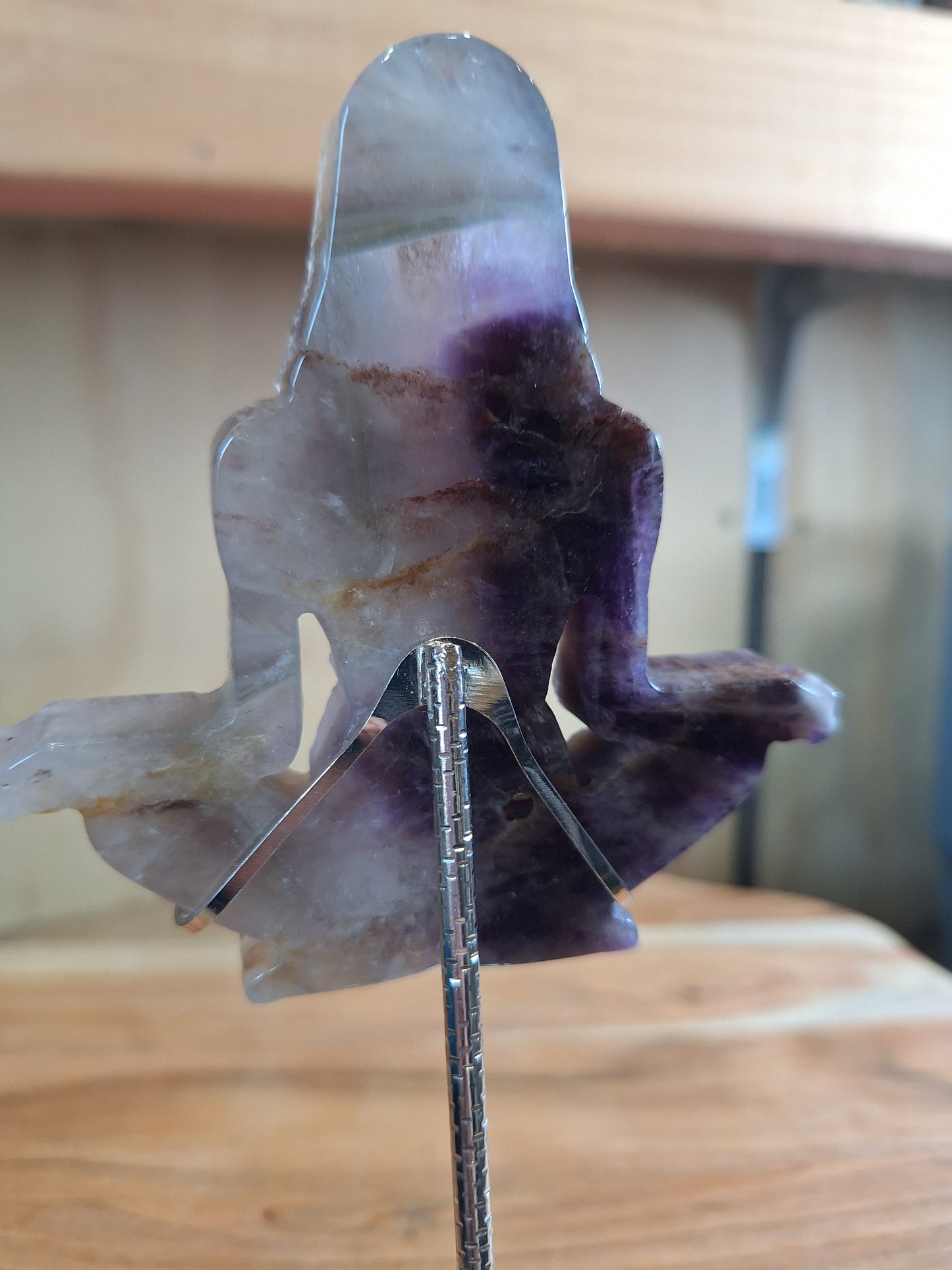 AMETHYST YOGA LADY ON ASTROLOGICAL STAND