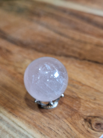ROSE QUARTZ SPHERES WITH STARS