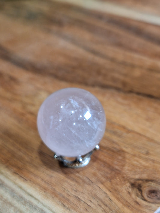 ROSE QUARTZ SPHERES WITH STARS