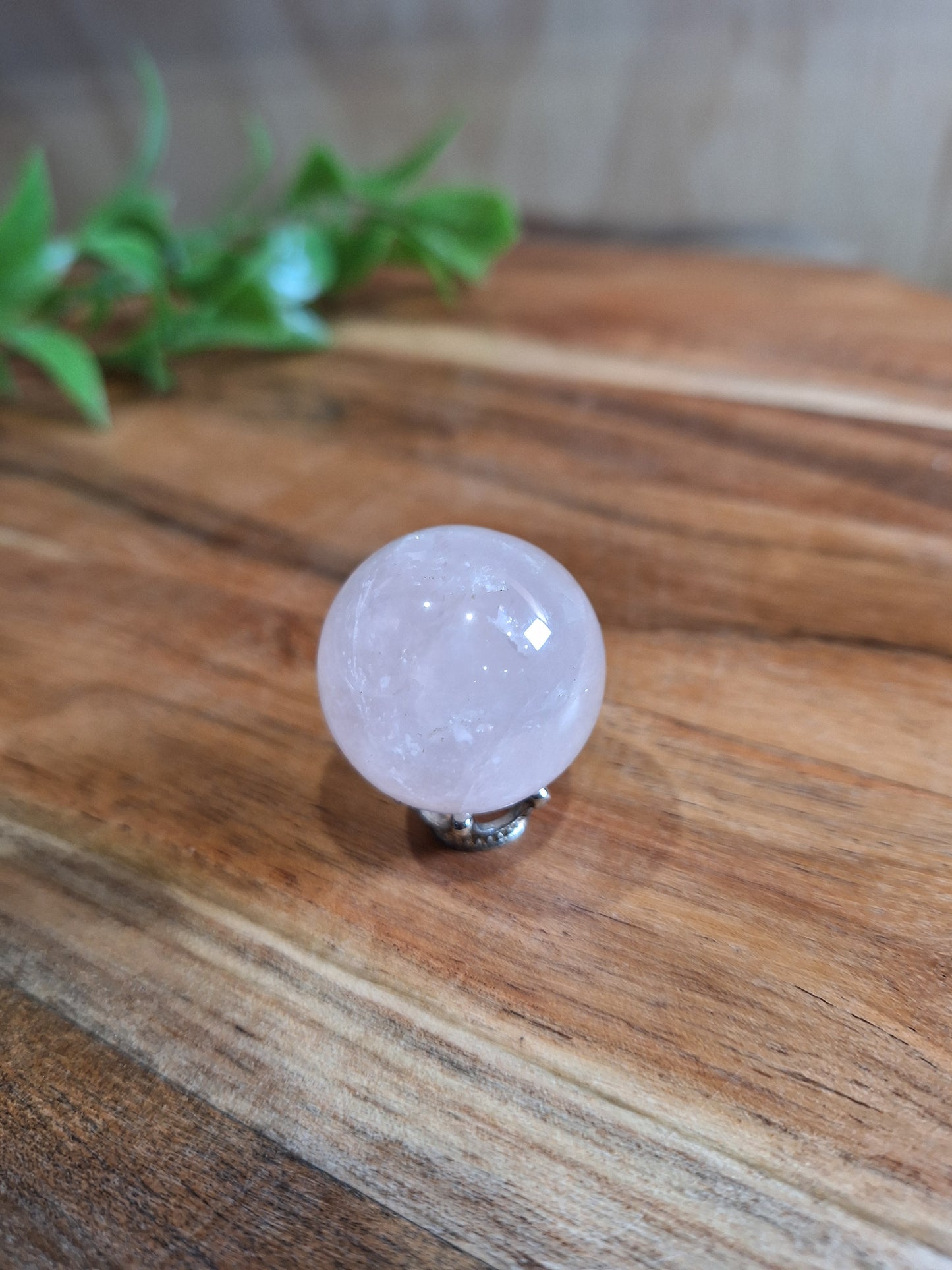 ROSE QUARTZ SPHERES WITH STARS