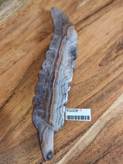 AMETHYST WITH MEXICAN AGATE FEATHERS
