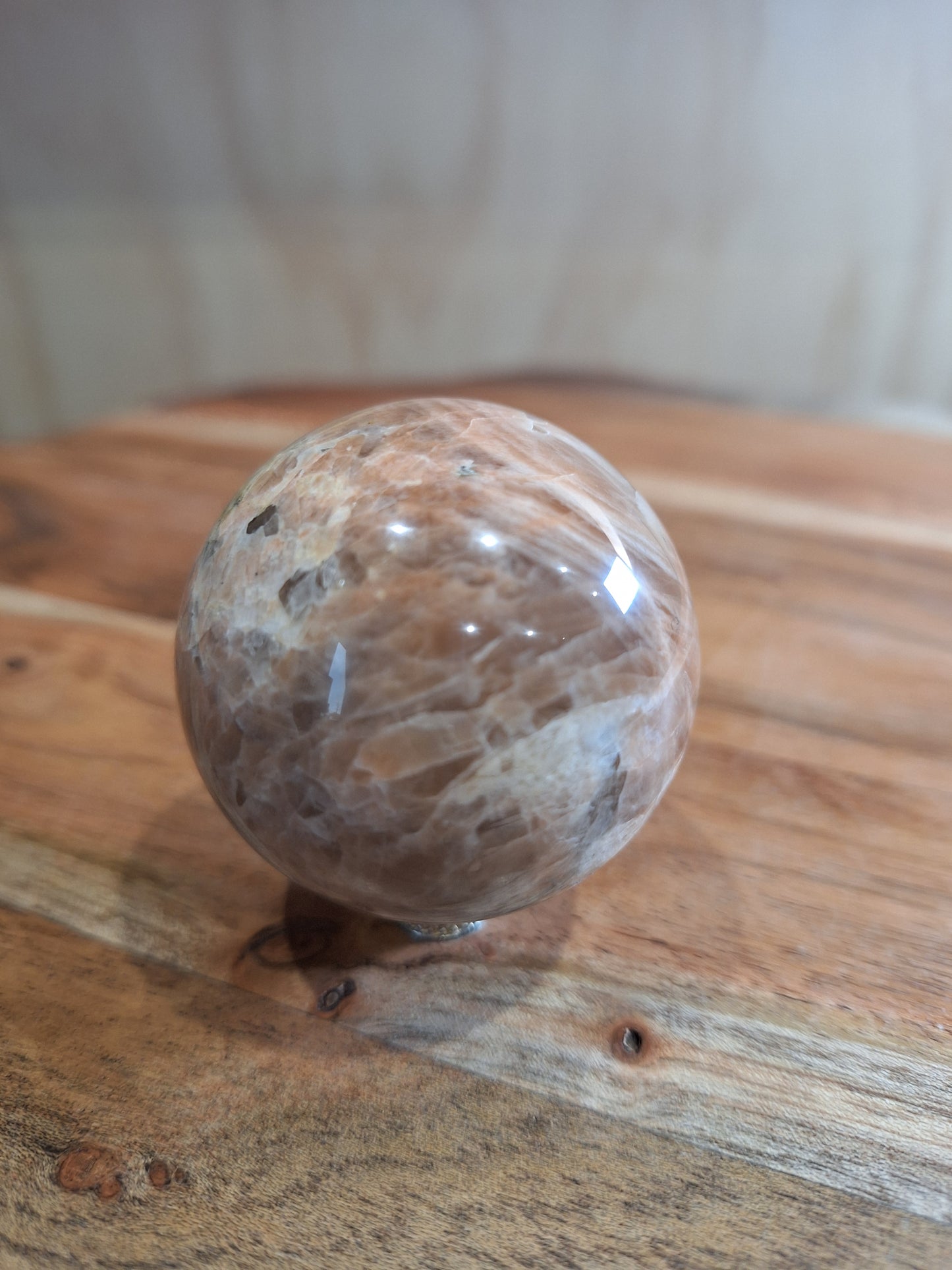 PEACH MOONSTONE SPHERES