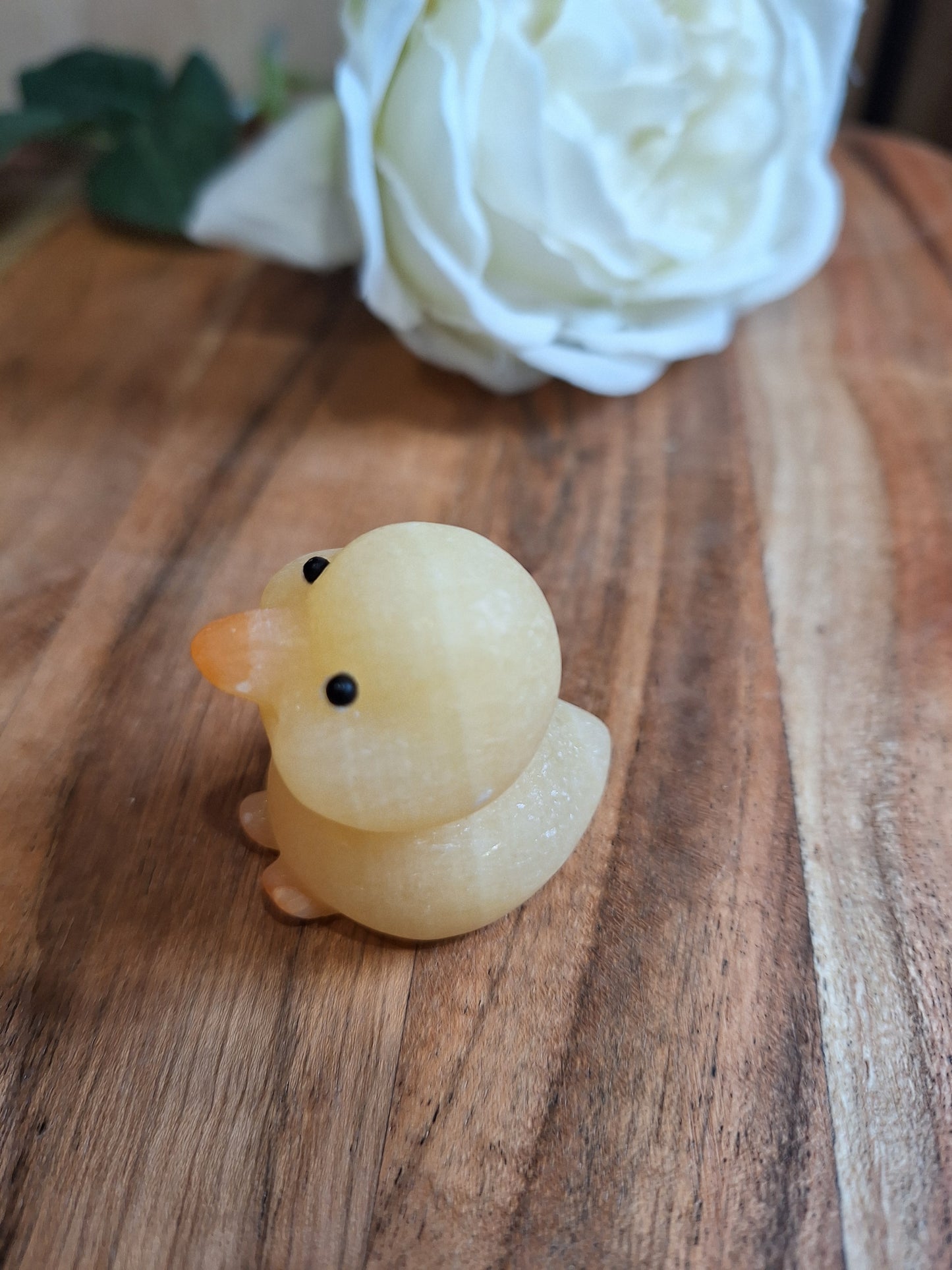 CUTE HONEY CALCITE DUCK