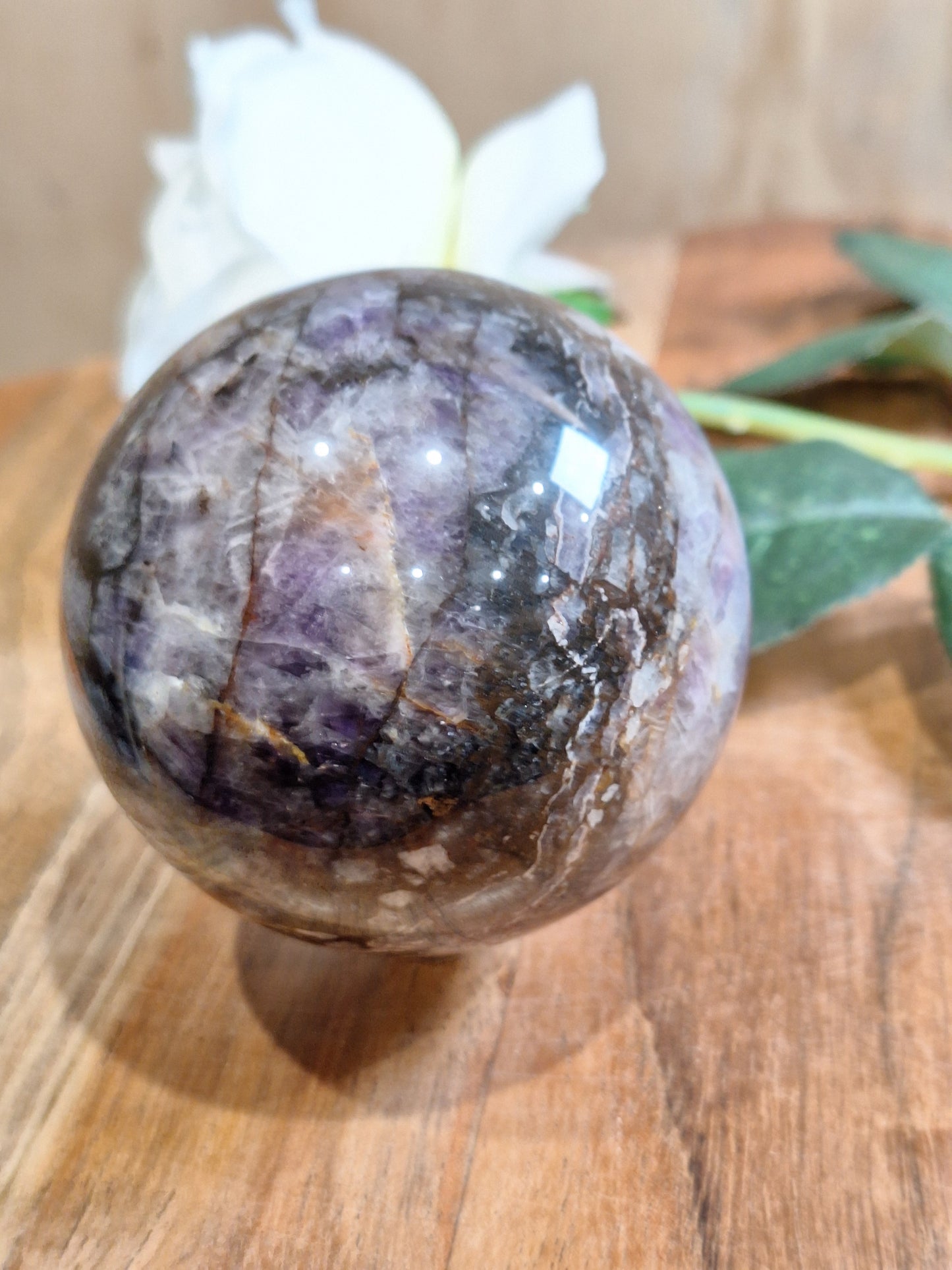DREAM AMETHYST SPHERE (CHEVRON AMETHYST)