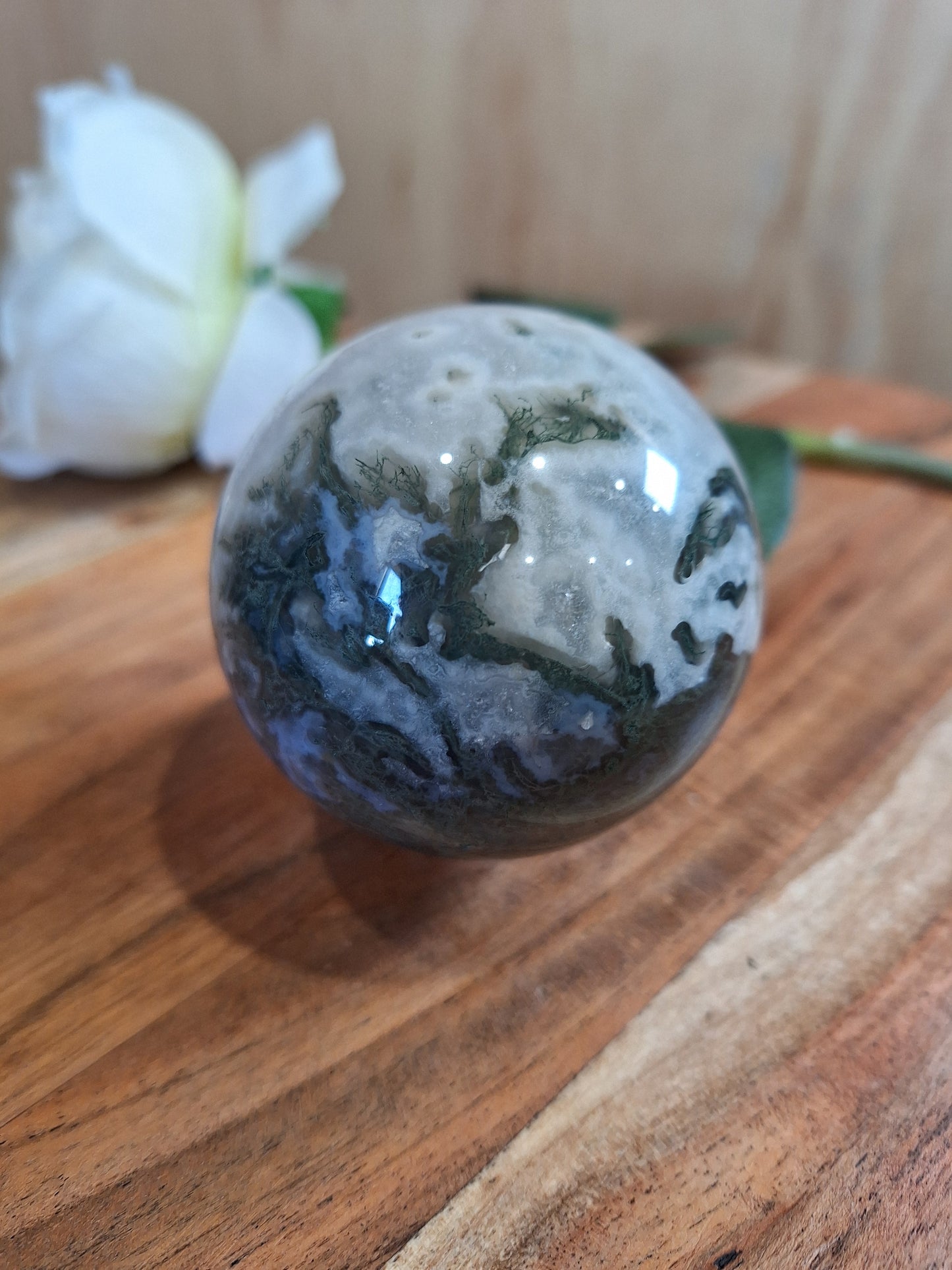 MOSS AGATE SPHERES