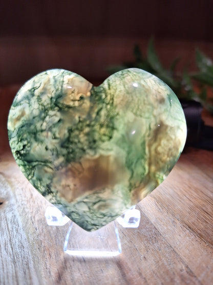 MOSS AGATE HEARTS