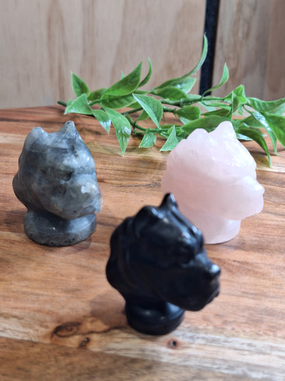 CRYSTAL DOG HEADS