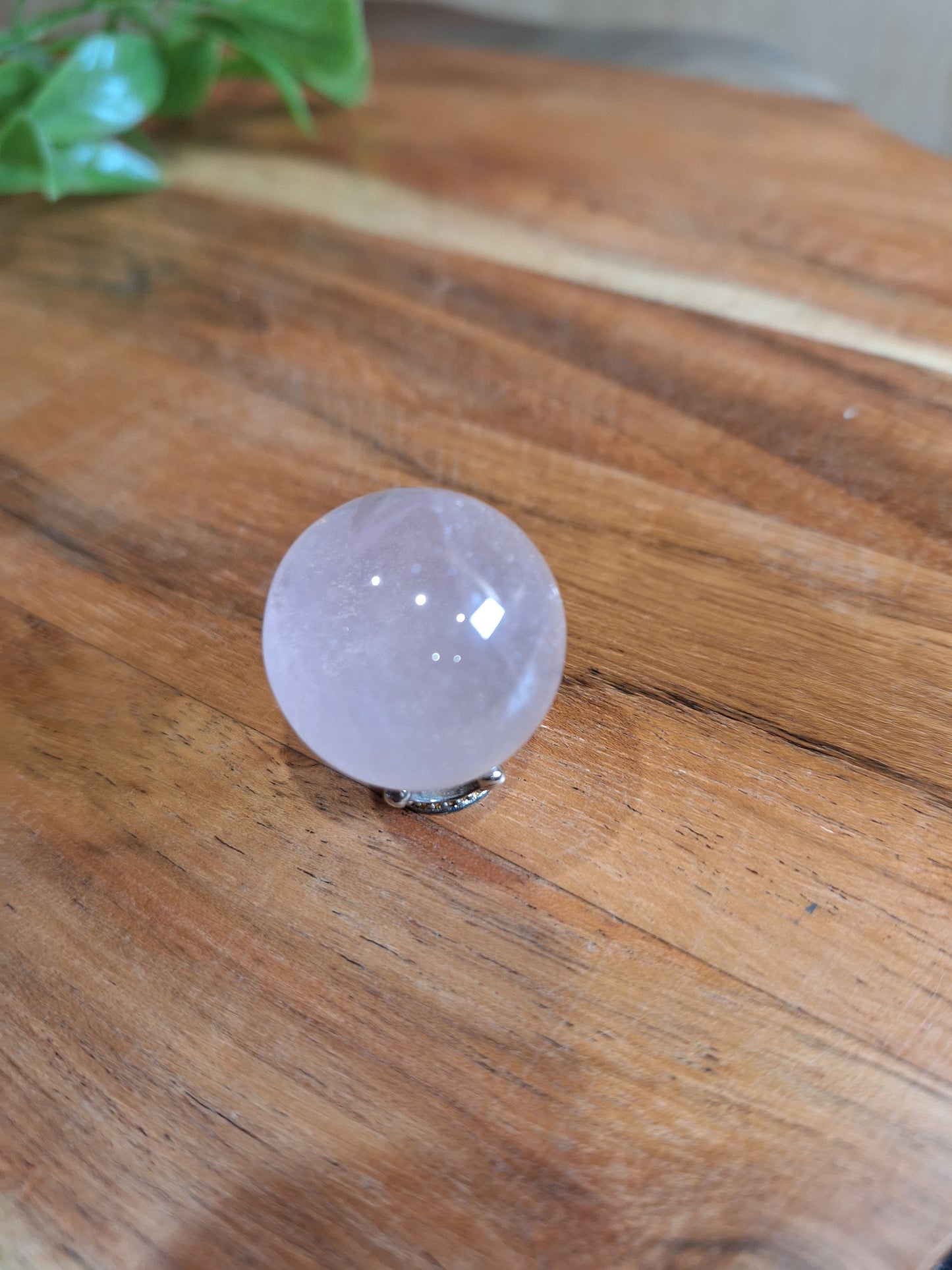ROSE QUARTZ SPHERES WITH STARS