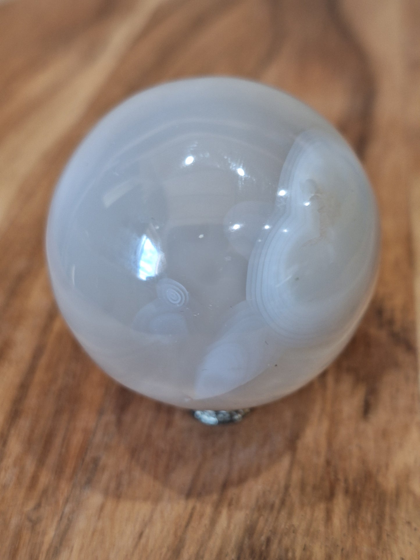 WHITE AGATE HEART (MEDIUM)