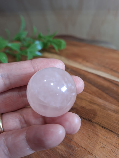 ROSE QUARTZ SPHERES WITH STARS