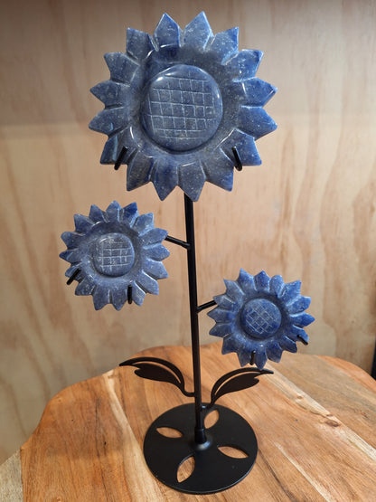BLUE AVENTURINE SUNFLOWER