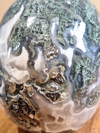 MOSS AGATE SKULL (OVER 1 kg!!!)