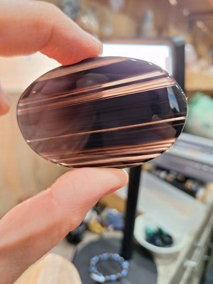 ICE OBSIDIAN PALM STONES (MEDIUM & LARGE)