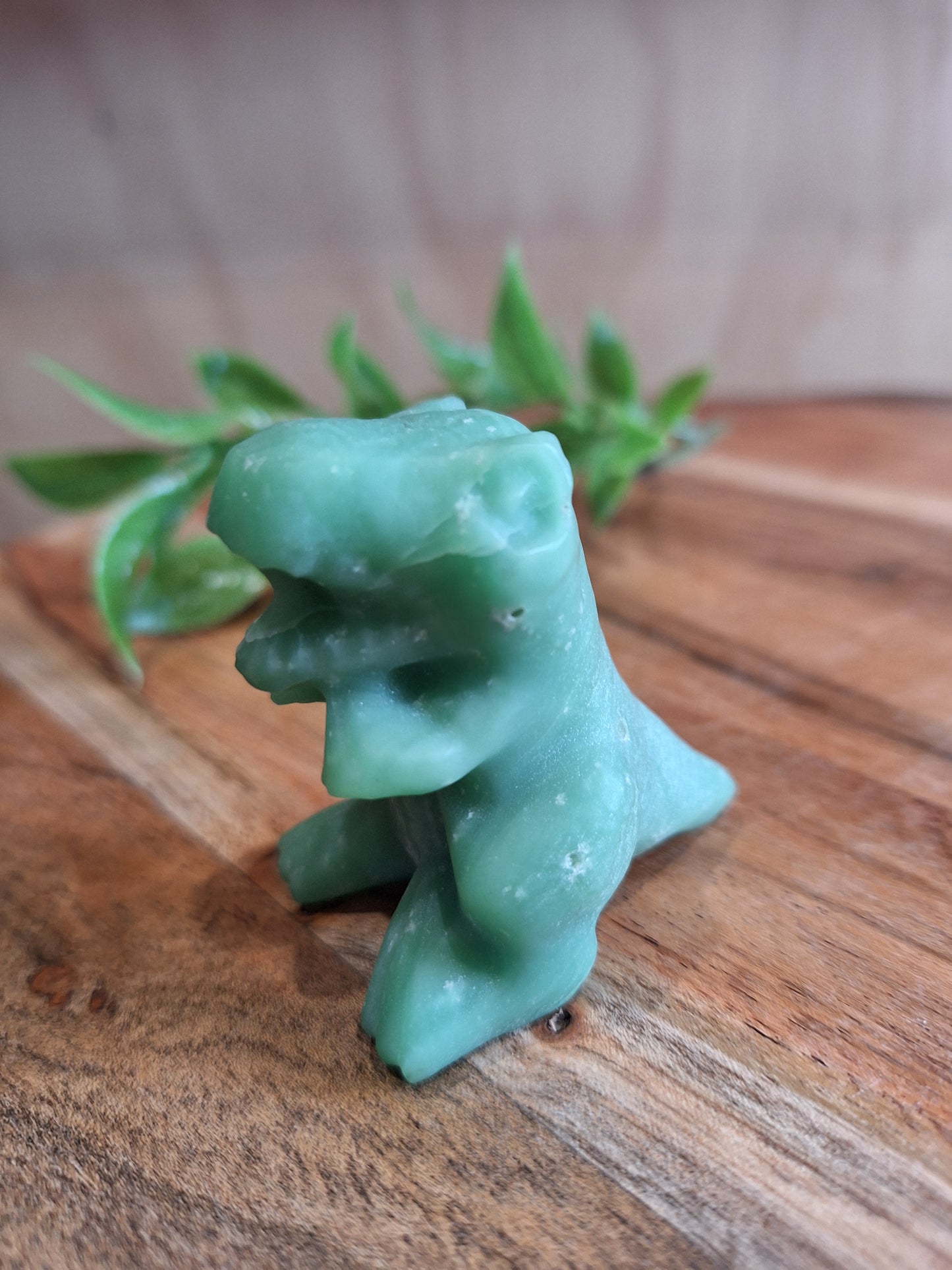 AMAZING DARK GREEN JADE TYRANNOSAURUS REX