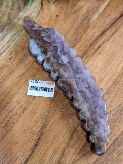 AMETHYST WITH MEXICAN AGATE FEATHERS
