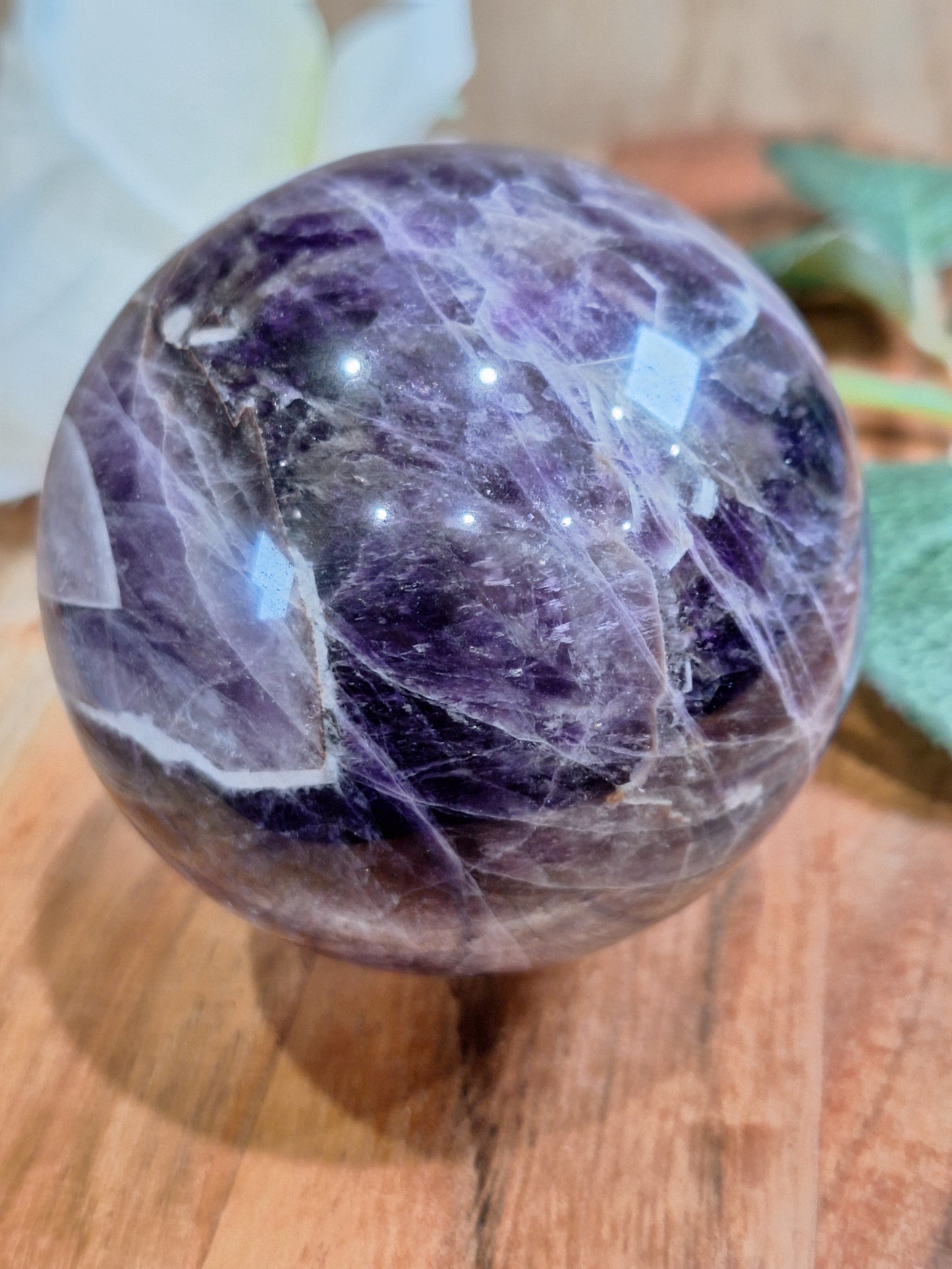 DREAM AMETHYST SPHERE (CHEVRON AMETHYST)