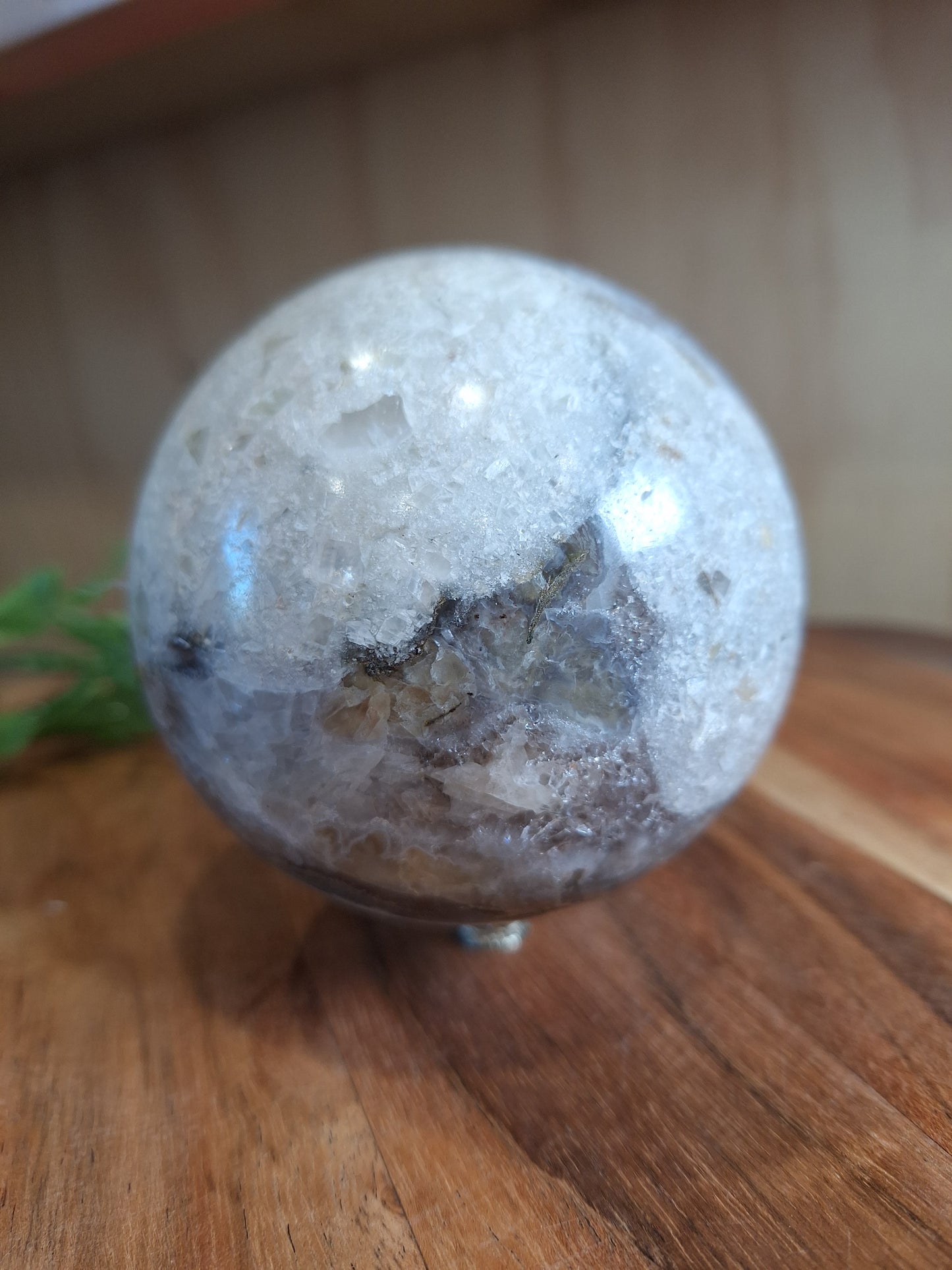 DRUUZY AGATE WITH AMETHYST SPHERE, ALSO UV REACTIVE PIECES 816GRAMS!!!!