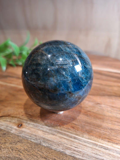 BLUE APATITE SPHERE
