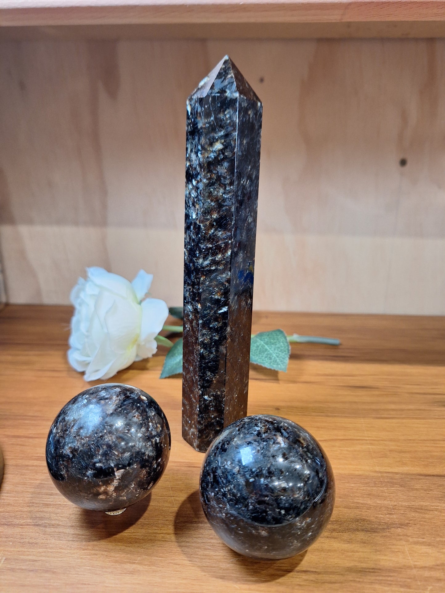 ASTROPHYLITE WITH AMBER